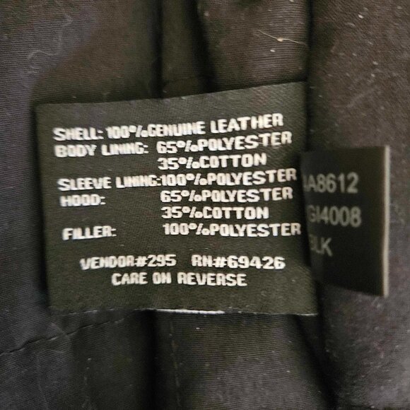 DO NOT DELETE!!!!!   Black Rivet 100% GENUINE LEATHER jacket in black  XXL - Picture 13 of 15